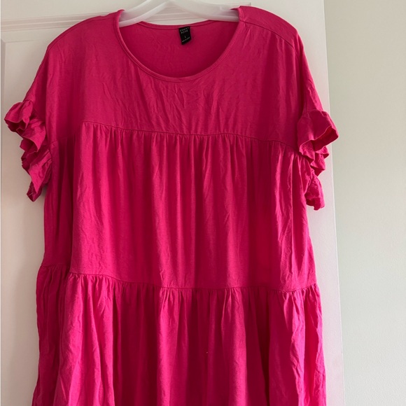 Vibrant Pink Ruffle Sleeve Blouse - Picture 1 of 2